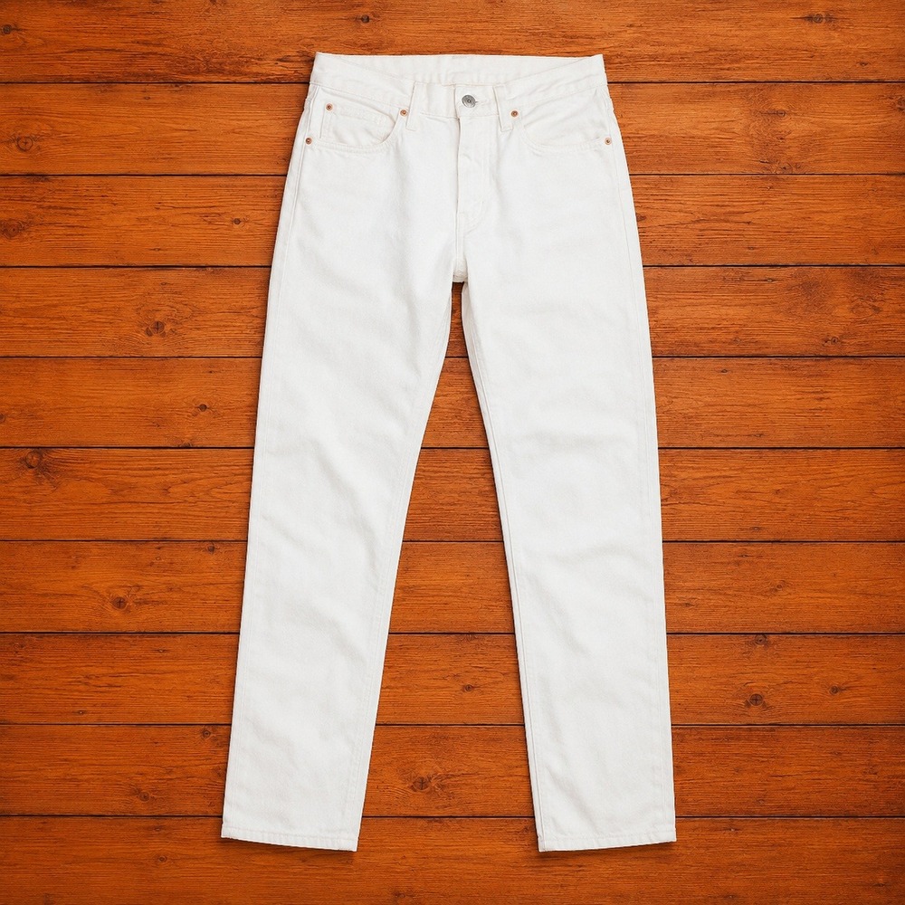 Vintage Levis 15951 White Relaxed Tapered Leg Orange Tab‎ Jeans 26x29